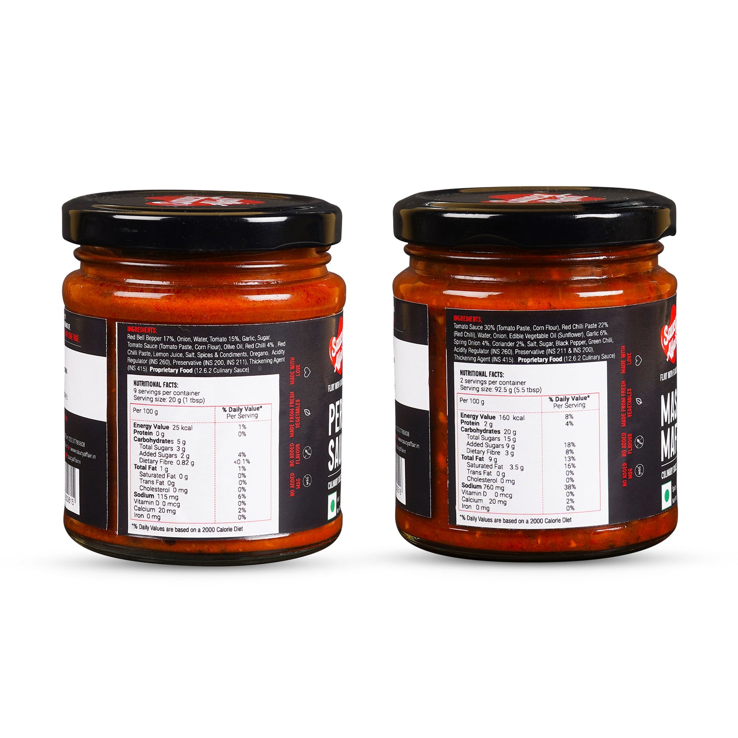 Peri Peri Sauce - 180g + Masala Mafia 185g Combo (Pack of 2)