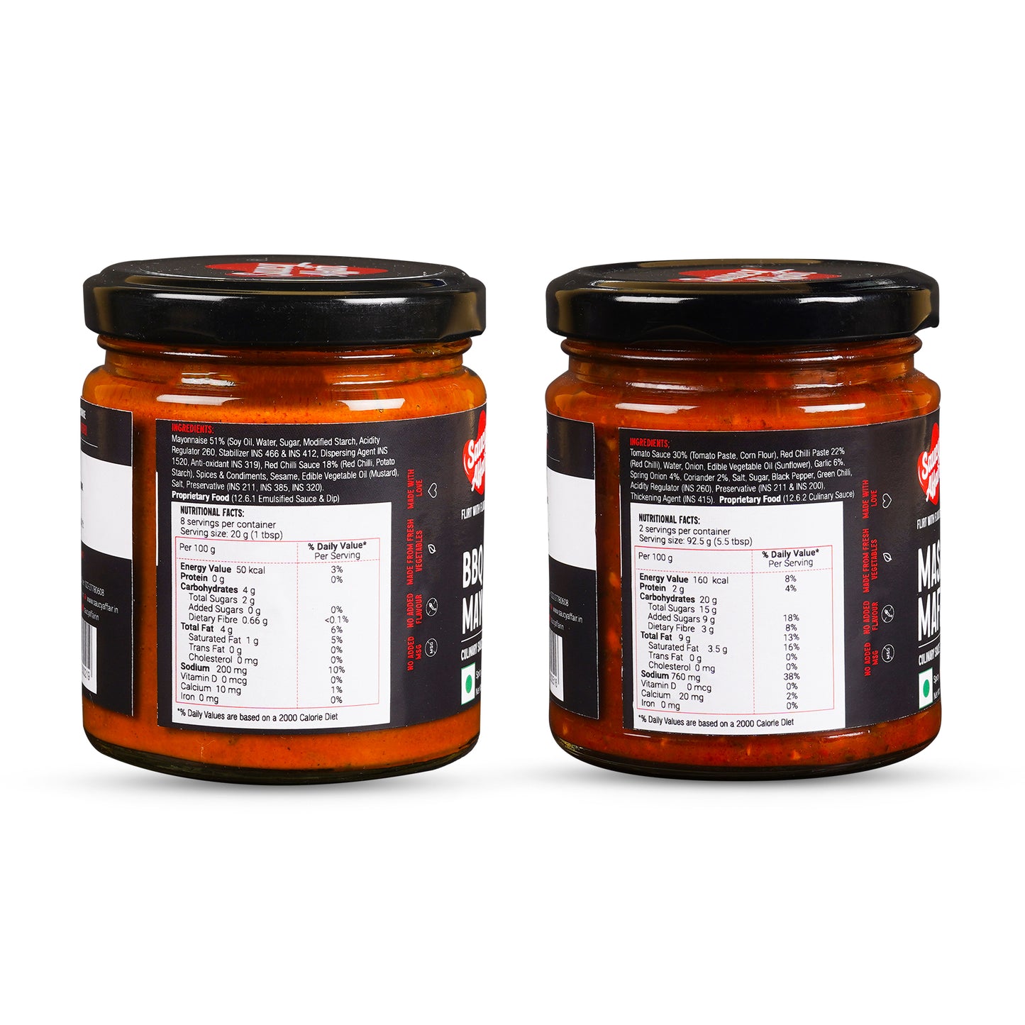 BBQ Mustard Mayo(160g) + Masala Mafia (185g)- Combo of 2
