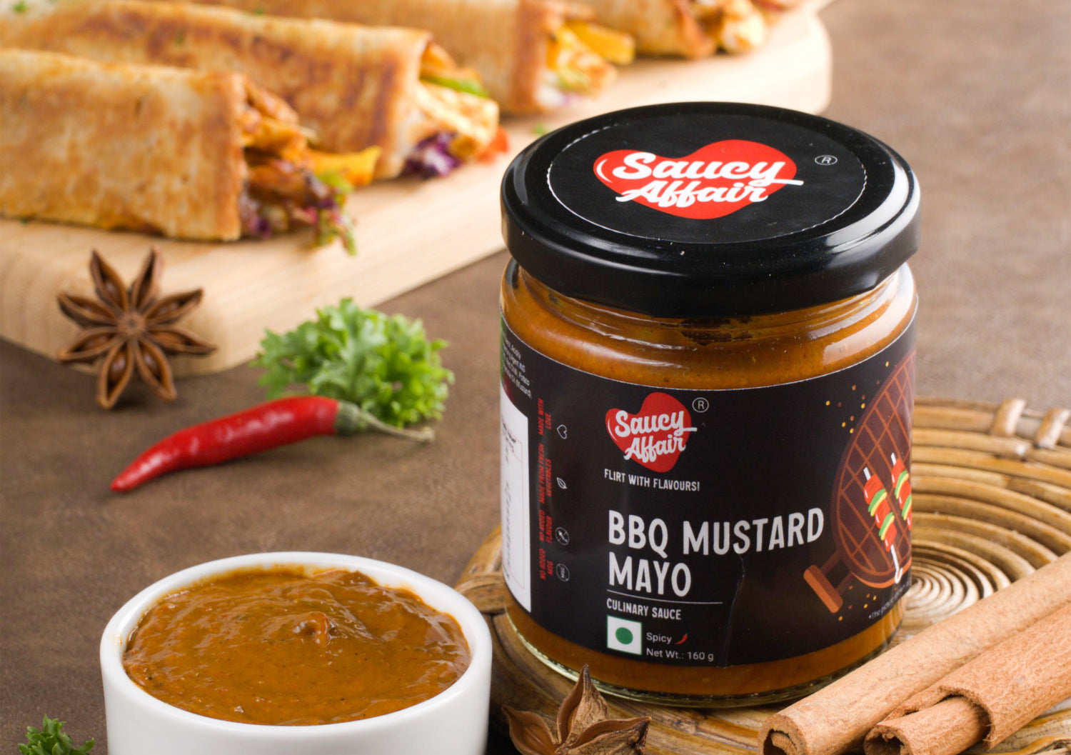 BBQ Mustard Mayo with Tandoori Bread Roll