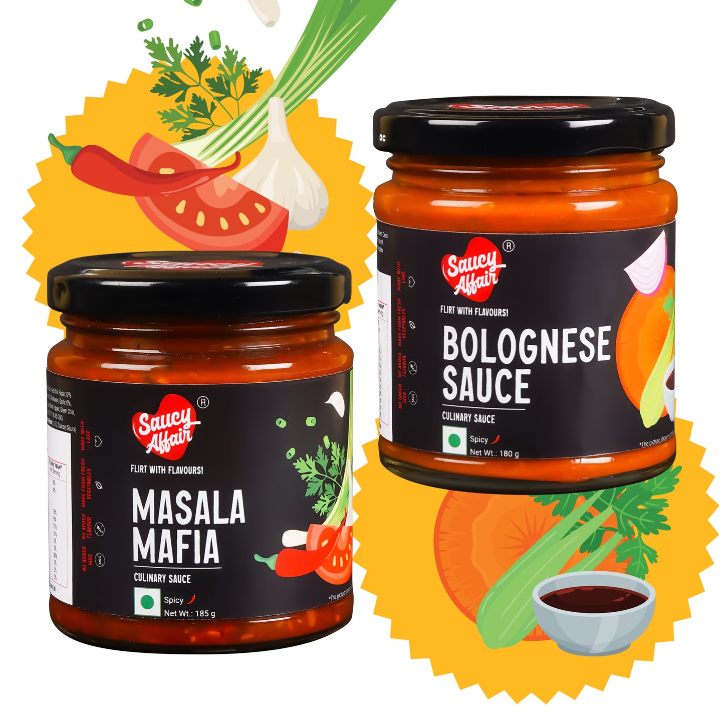 Bolognese 180g + Masala Mafia - 185g Combo (Pack of 2)