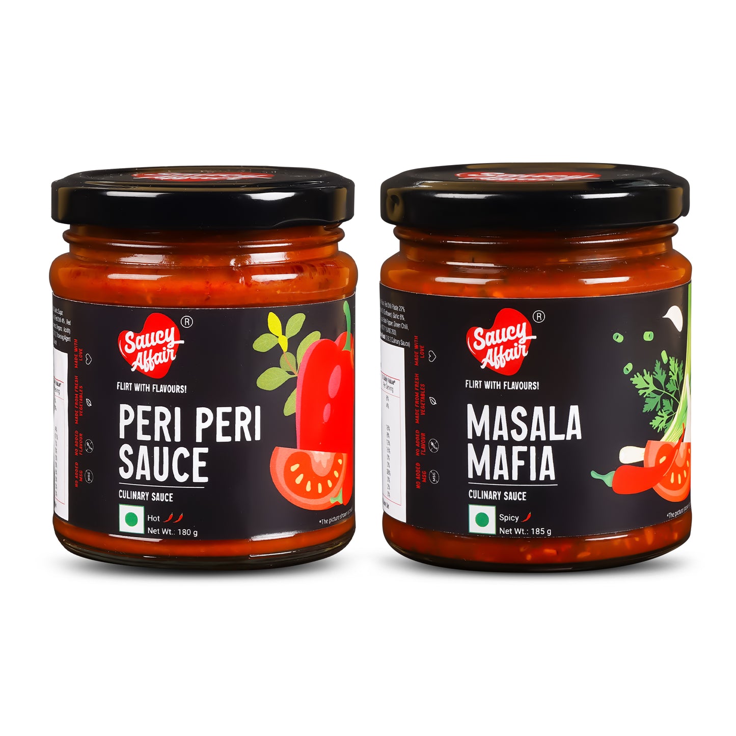 Peri Peri Sauce - 180g + Masala Mafia 185g Combo (Pack of 2)