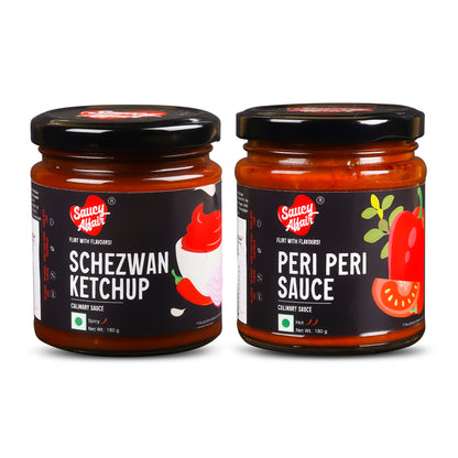 Schezwan Ketchup + Peri Peri Sauce - Combo of 2