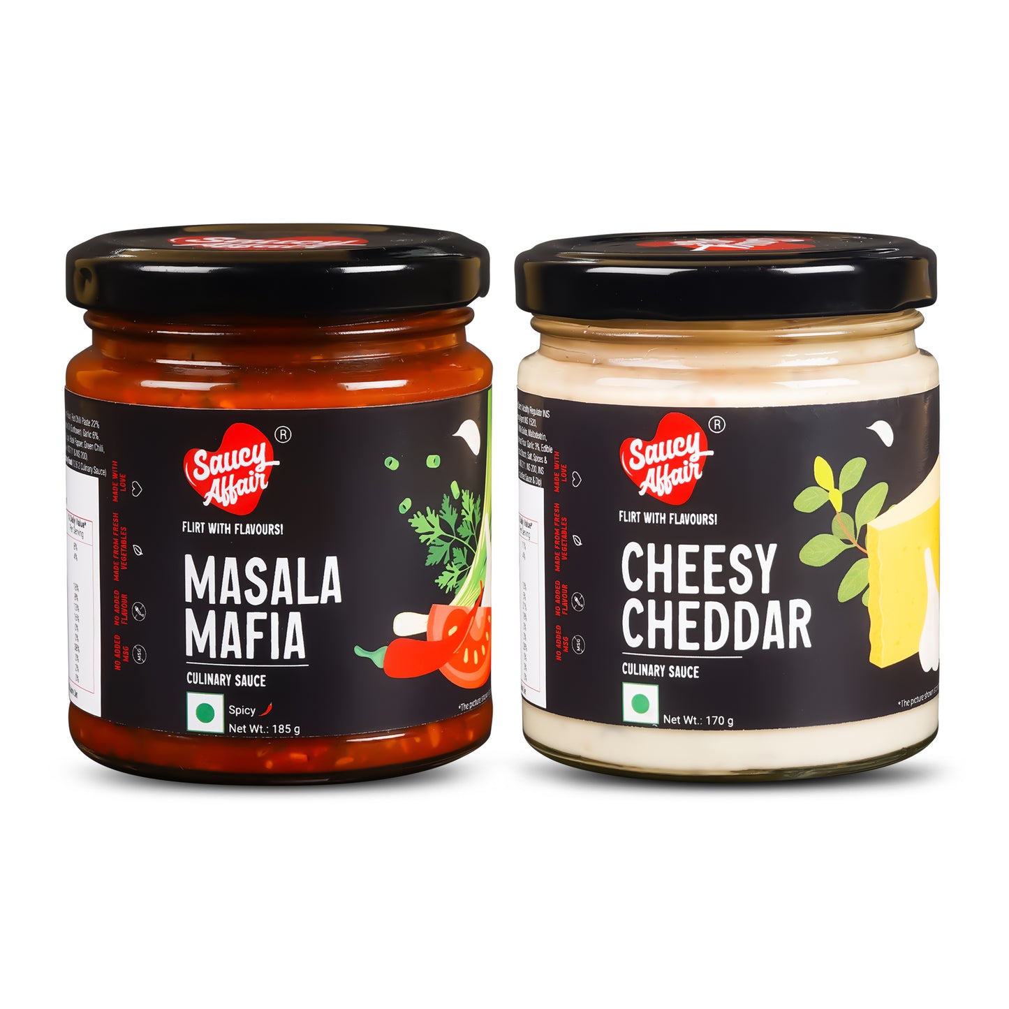 Cheesy Cheddar - 170g + Masala Mafia- 185g Combo (Pack of 2)