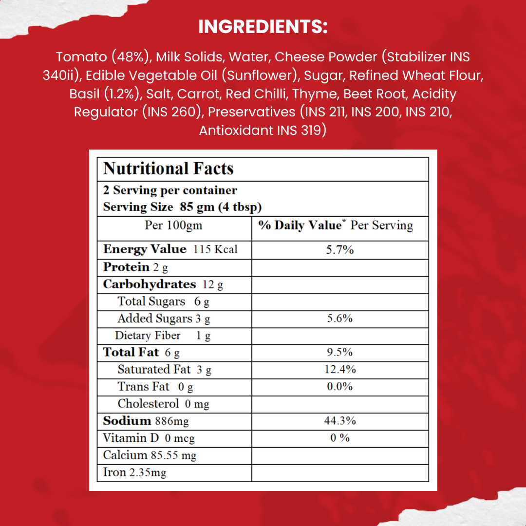 Tomato Basil Sauce NONG (170 g)