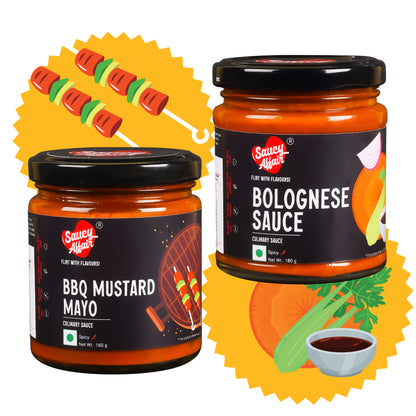 BBQ Mustard Mayo + Bolognese Sauce - Combo of 2