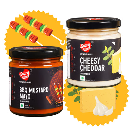 BBQ Mustard Mayo + Cheesy Cheddar - Combo of 2
